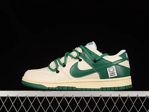 All Categories Nk SB Dunk Series Nk SB Dunk Low Low-top Sneakers Nk Dunk Low White and Green Distressed Tags Customized version of deconstructed strap casual sneakers DD1503-112